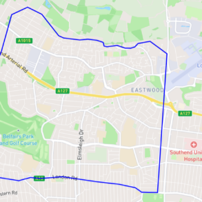 eastwood gp surgery catchment area map