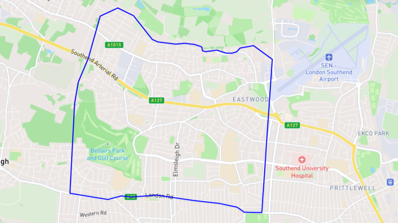 eastwood gp surgery catchment area map